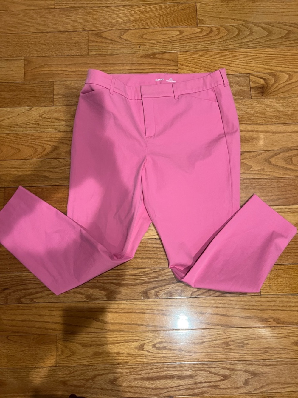 Old Navy high waisted secret slim pockets Pink pixie pants - Picture 2 of 5